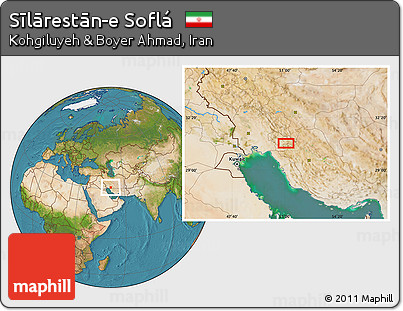 Satellite Location Map of Sīlārestān-e Soflá