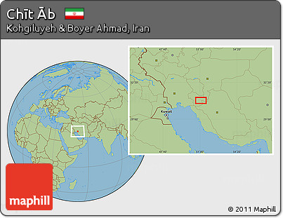 Savanna Style Location Map of Chīt Āb