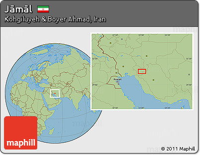 Savanna Style Location Map of Jāmāl