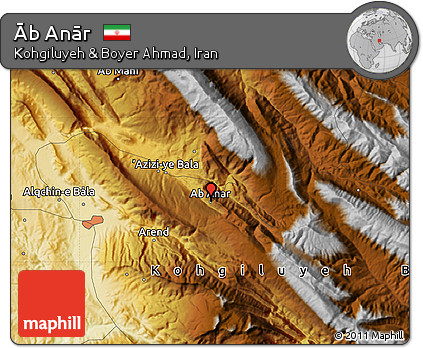 Physical Map of Āb Anār