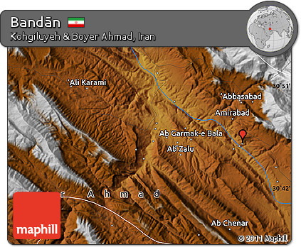 Physical Map of Bandān