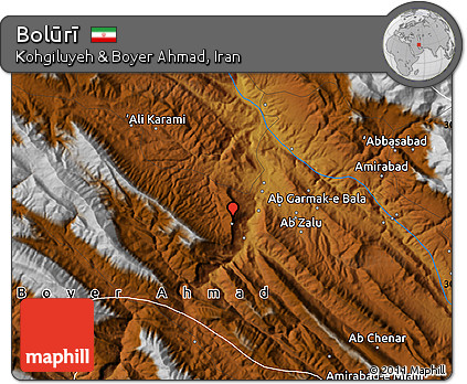 Physical Map of Bolūrī