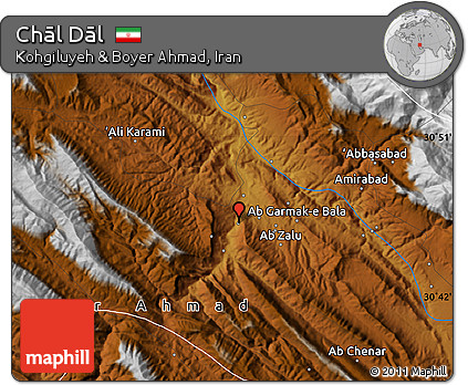 Physical Map of Chāl Dāl