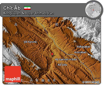 Physical Map of Chīt Āb
