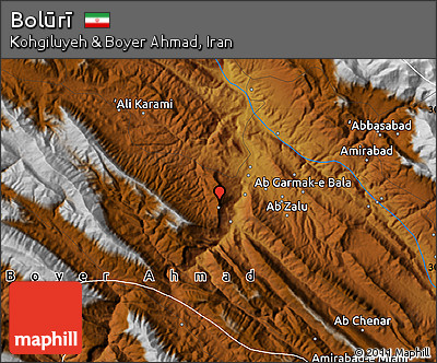 Physical Map of Bolūrī