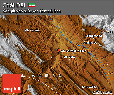 Physical Map of Chāl Dāl