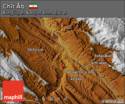 Physical Map of Chīt Āb