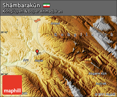 Physical Map of Shāmbarakūn