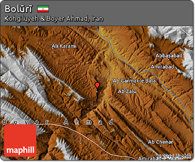Physical Map of Bolūrī
