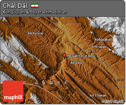 Physical Map of Chāl Dāl