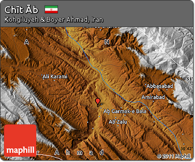 Physical Map of Chīt Āb