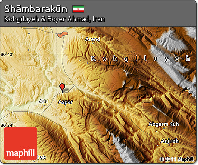Physical Map of Shāmbarakūn