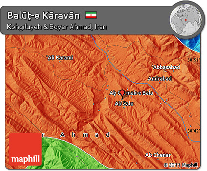 Political Map of Balūţ-e Kāravān