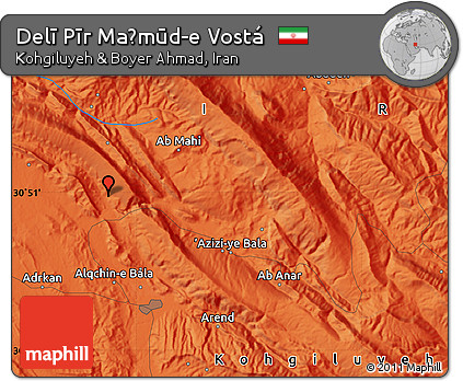Political Map of Delī Pīr Maḩmūd-e Vostá