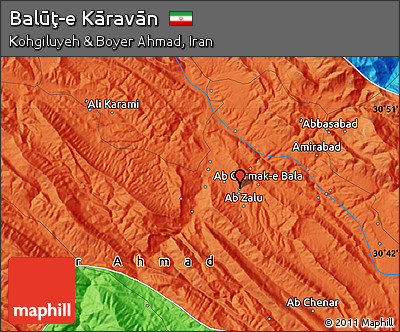 Political Map of Balūţ-e Kāravān
