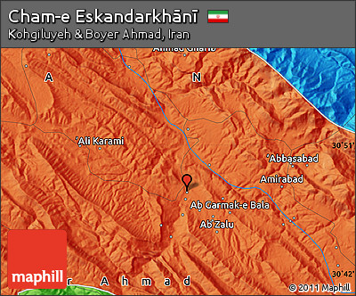 Political Map of Cham-e Eskandarkhānī