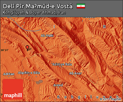Political Map of Delī Pīr Maḩmūd-e Vostá