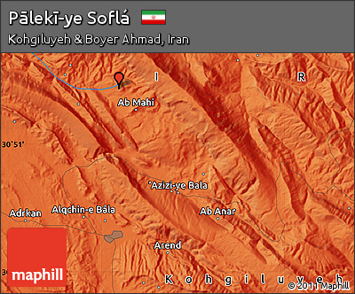 Political Map of Pālekī-ye Soflá