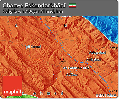 Political Map of Cham-e Eskandarkhānī