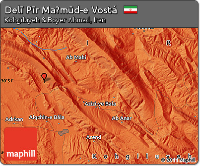 Political Map of Delī Pīr Maḩmūd-e Vostá