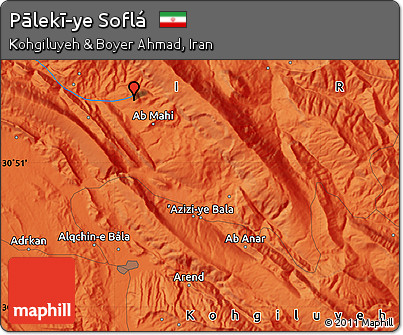 Political Map of Pālekī-ye Soflá