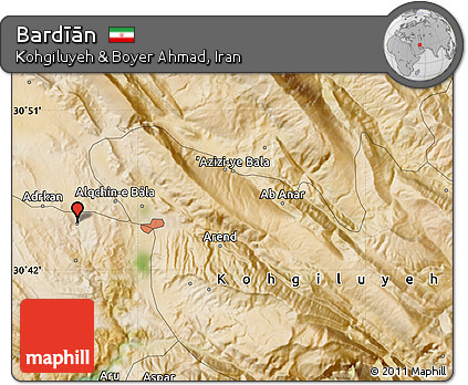 Satellite Map of Bardīān