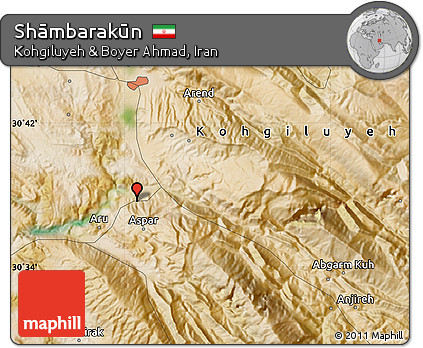 Satellite Map of Shāmbarakūn