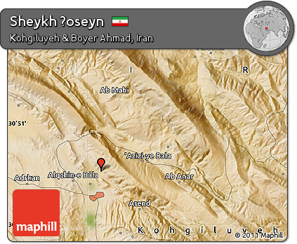 Satellite Map of Sheykh Ḩoseyn