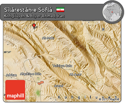 Satellite Map of Sīlārestān-e Soflá