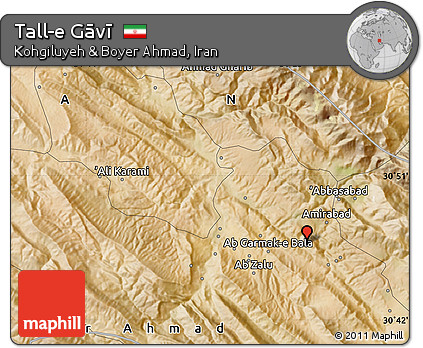 Satellite Map of Tall-e Gāvī