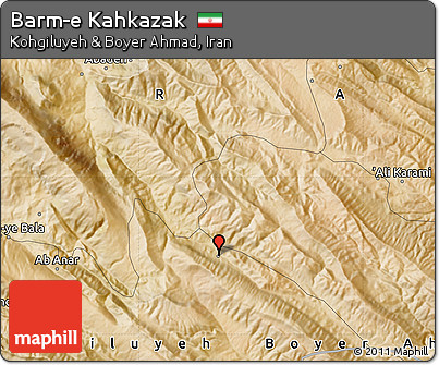 Satellite Map of Barm-e Kahkazak