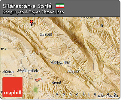Satellite Map of Sīlārestān-e Soflá
