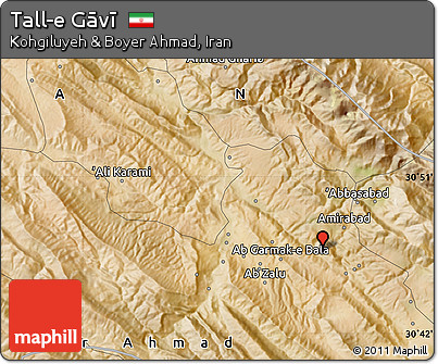 Satellite Map of Tall-e Gāvī
