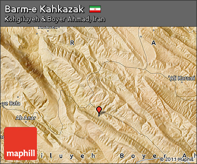 Satellite Map of Barm-e Kahkazak
