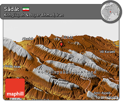 Physical Panoramic Map of Sādāt