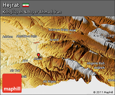 Physical Panoramic Map of Hejrat