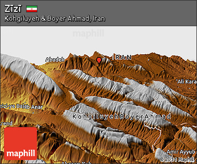 Physical Panoramic Map of Zīzī