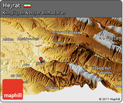Physical Panoramic Map of Hejrat