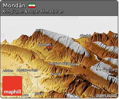 Physical Panoramic Map of Mondān