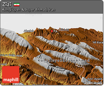Physical Panoramic Map of Zīzī