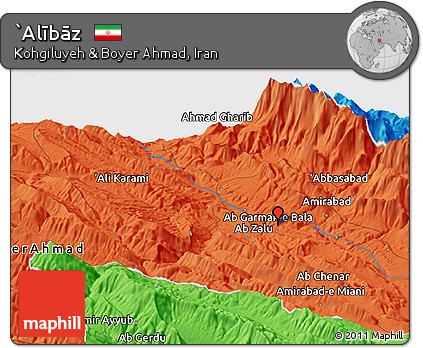 Political Panoramic Map of `Alībāz