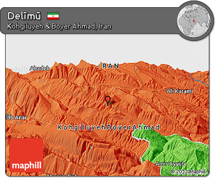 Political Panoramic Map of Delīmū