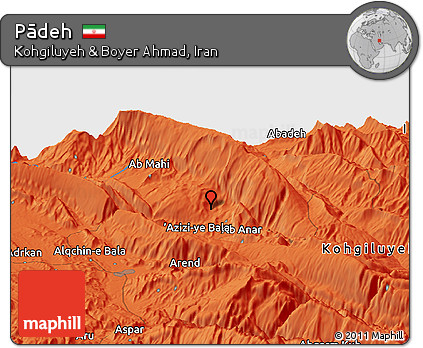 Political Panoramic Map of Pādeh