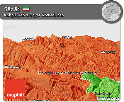 Political Panoramic Map of Sādāt