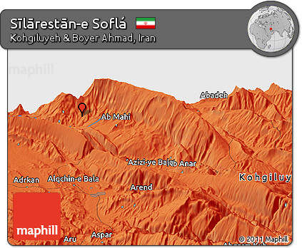 Political Panoramic Map of Sīlārestān-e Soflá
