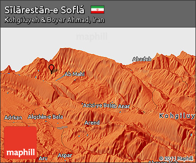Political Panoramic Map of Sīlārestān-e Soflá