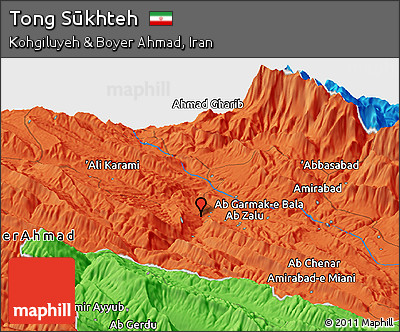 Political Panoramic Map of Tong Sūkhteh