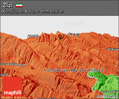 Political Panoramic Map of Zīzī