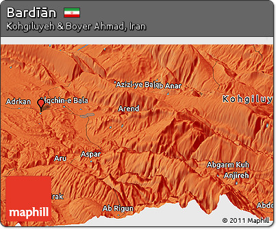 Political Panoramic Map of Bardīān