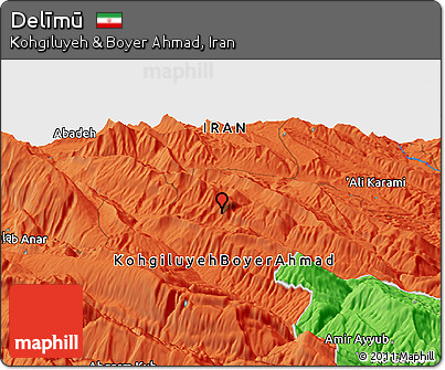 Political Panoramic Map of Delīmū